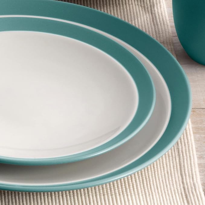 Noritake Colorwave Turquoise 4-Piece Curve Place Setting, Service for 1