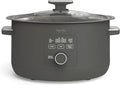 Martha Stewart 8 QT Slow Cooker, Programmable with Timer, 3 Heat Settings (Low, High, Warm), Nonstick Ceramic Removable Crock, Stovetop & Oven Safe, Glass Lid, Simmer, Reheat, Warm, Caviar