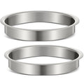 Honeydak 2 Pieces 6" (Nominal) Diameter x 1" Height 304 Polished Stainless Steel 6" x 1" Trash Grommets for Countertop Inserted Trash Kitchen Cabinet Counter Bin, Ease to Install