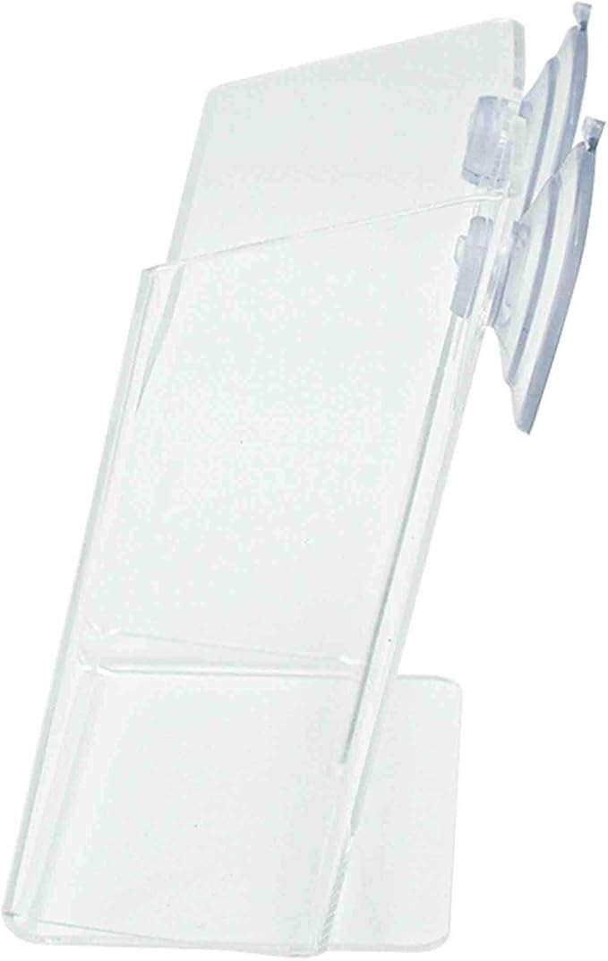 Marketing Holders 12 Pack Suction Cup Postcard Holder for 4" Wide Brochures Clear Acrylic Window or Glass Wall Mount Literature Display for Reception Areas Schools and Libraries