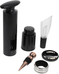 6-Piece Wine Opener Set Vacuum Wine Bottle Stopper and Pourer Sturdy Stainless Steel for Home and Parties