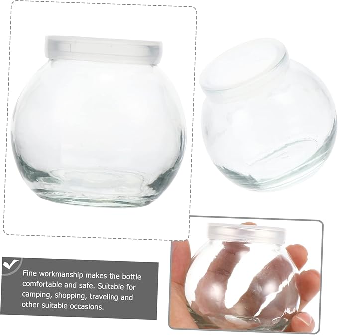 Healifty 1set Assorted Yogurt Bottles Practical Pudding Holders for Milk Juice Drinks Reusable Safe for Parties Events Easy to Clean and Stylish 6pcs