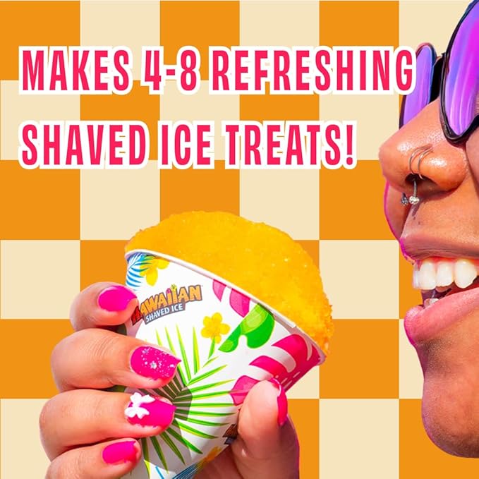 Hawaiian Shaved Ice Dreamsycle Syrup - Nut Soy Dairy Free - Flavor Fluffy & Crunchy Snow Cones - Shelf Stable - Makes 8 Servings - 16 ounces