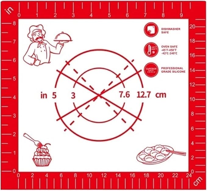 Silicone Baking Mat Rolling Kneading Board Non Stick High Temperature Resistant Pastry Dough Sheet Crust Cookie Bread Easy Clean(26x29cm)
