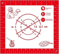 Silicone Baking Mat Rolling Kneading Board Non Stick High Temperature Resistant Pastry Dough Sheet Crust Cookie Bread Easy Clean(26x29cm)