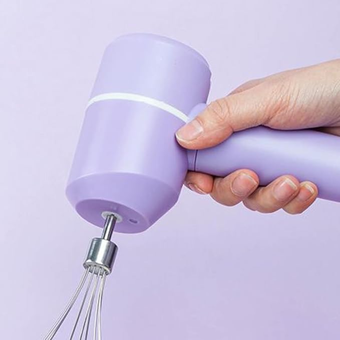 Frother Electric - Handheld Milk Whisk, Rechargeable Stirrer Blender, Kitchen Gadget for Mixing Powder Tea, Cream, Cappuccino, Milk, Dough, Protein Drinks, Portable Beverage Tool for Details