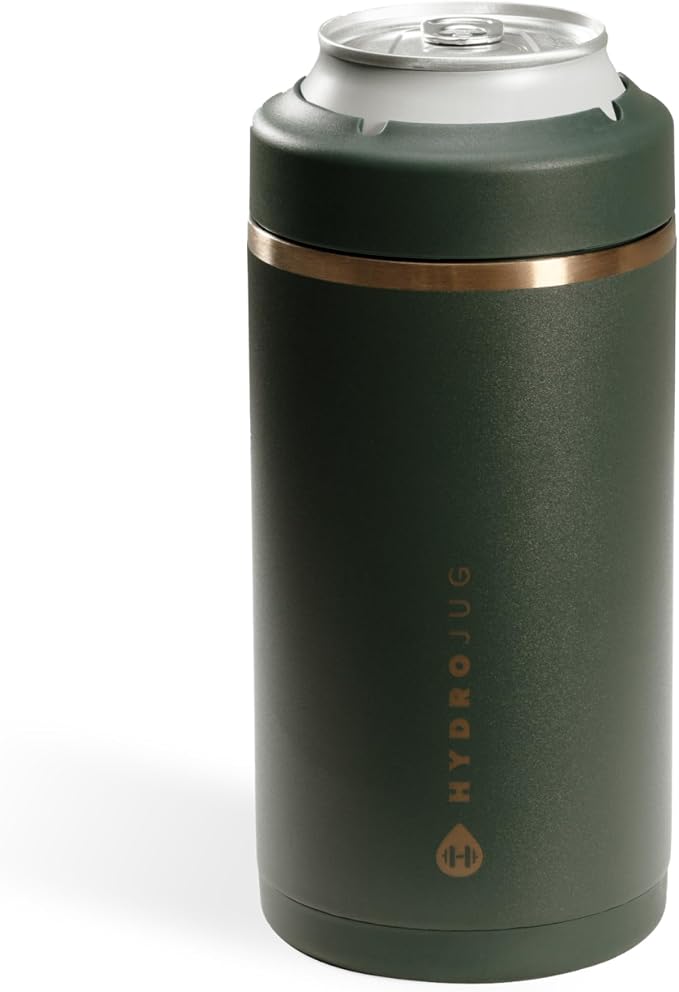 HydroJug Tall Can Cooler 16 oz, Stainless Steel Can Holder, Pine