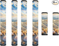 6 Pieces Refrigerator Microwave Door Handle Covers Electrical Appliances Handle Protector Keep Clean and Protected from Oil Stains, Fingerprints, Liquids, Starfish Sea Shell Whelk Beach