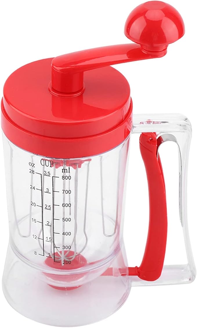 Hand Held Manual Pancake Cupcake Batter Mixer Dispenser Blender Machine Baking Tool