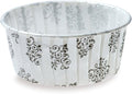 Restaurantware Panificio 5 Ounce Baking Cups 200 Pleated Cupcake Liners - Oven-Ready Freezable Black And White Paper Muffin Cases Disposable Vintage Floral For Wedding Parties Baby Showers