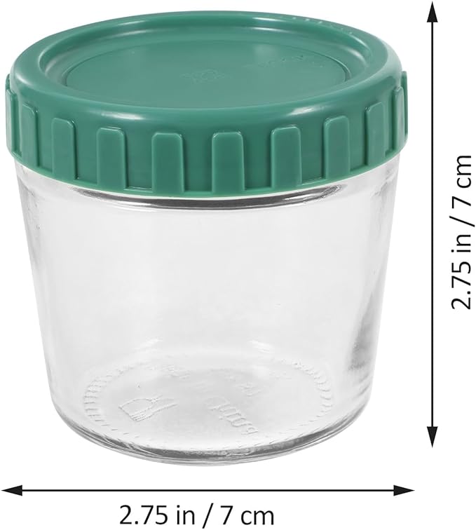 4pcs Glass Storage Jars with Airtight Screw Lids Small Glass Canisters for Tea Coffee Cereals with Sealing Rings for Kitchen and Meal Prep
