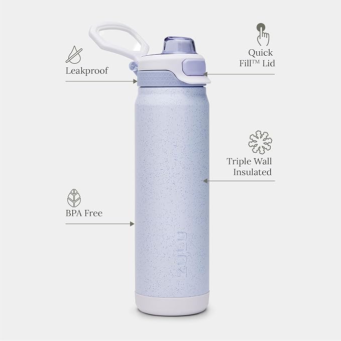 ZULU Powerfill Pro 24oz Stainless Steel Water Bottle - Glacier Drift