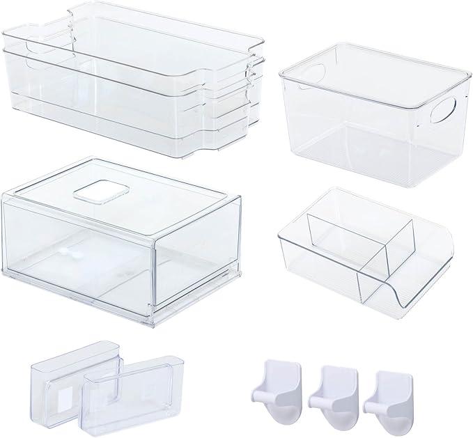 East Coast DIY Under-The-Counter Kitchen Organization, Under-Sink Storage, 10 Piece Set