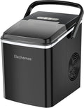 Portable Ice Maker, Elechomes Countertop Ice Maker Machine with Handle, 27lbs Ice Per Day, Compact Ice Machine with Self-Cleaning Function, Perfect for Home, Kitchen and Office