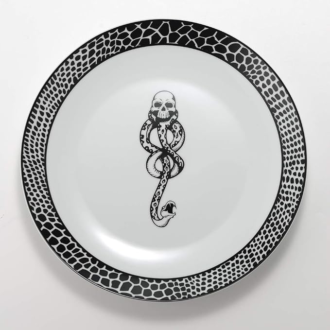Harry Potter Voldemort Death Eater Dark Mark Porcelain 16 Piece Dinner Set, Includes Plates, Cups, and Bowls