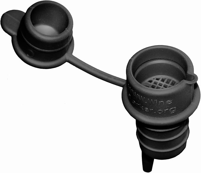 Haley's Corker Black 5-in-1 Wine Aerator, Stopper, Pourer, Filter and Re-Corker, 4-Pack