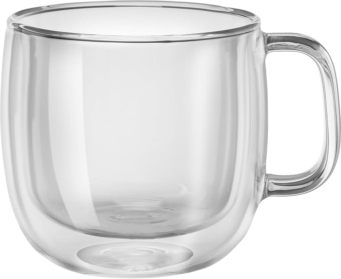 ZWILLING Sorrento Plus 2-pc Double-Wall Glass Cappuccino Mug Set,15-oz, 450ml