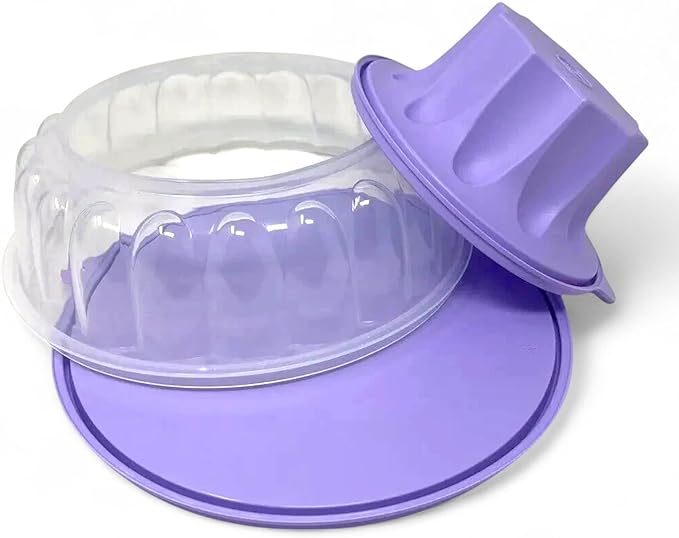 Tupperware Jel Ring Mold 6 cups in Lilac purple
