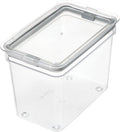 Airtight Clear Plastic Storage Bin with Locking Lid, Stackable Food-Safe Container with Seal for Pantry, Kitchen & Fridge Organization