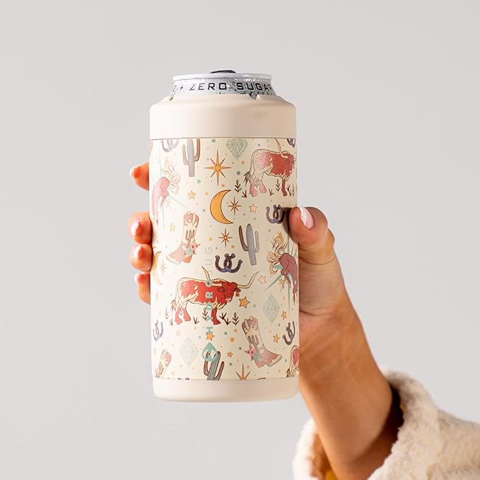 HydroJug Tall Can Cooler 16 oz, Stainless Steel Can Holder, Rodeo