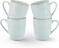 famiware Jupiter Coffee Mugs Set of 4, 13oz Coffee Mug, Microwave and Dishwasher Safe, Coffee Cups with Handle for Coffee, Tea, Cocoa, Milk, Light Blue