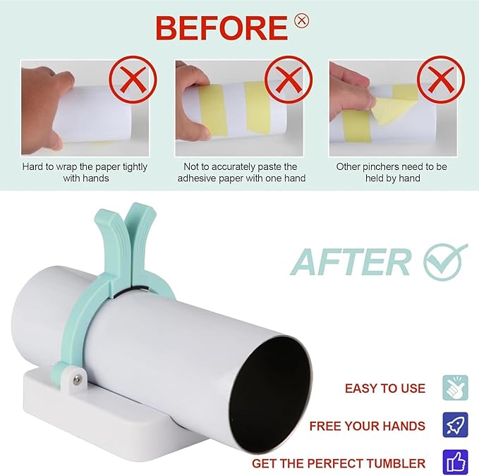 Yosoo Roller Tumbler Clamp Tool for Sublimation Projects, Lightweight and Compact, Great for DIY Enthusiasts on The Go