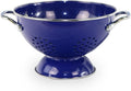 Reston Lloyd, 1.5 Quart Powder Coated Steel Kitchen Strainer Basket for draining Pasta, Vegetable and Fruit, Chrome Handles and Wide Stable Base, Indigo