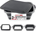 BBQ Prep Tub 3-IN-1 Large 30L Collapsible Cutting Board with Lid for Grill Meal Prep Marinating Food, Camping Sink with Colander, Dish Basin, Storage Blanket for Camping Picnic BBQ Grilling, Black