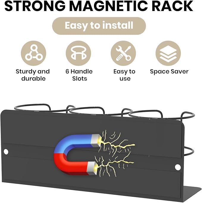 2Pack Space Saving Magnetic Refrigerator Organizer for Stanley 40oz Cup Holder, Water Bottle Organizer for Stanley 30oz Tumbler, Cup Accessories for Kitchen Cabinet