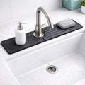 Diatomite Faucet Mat for Kitchen Sink, Fast Dry Stone Sink Splash Guard, Water Absorbing Faucet Tray (20” x 4”) – Fits Standard Faucets, Please Measure Sink & Faucet Before Purchase