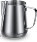 Milk Frothing Pitcher, 32oz Steaming Pitcher Stainless Steel Espresso Machine Accessories for Coffee Bar, Cappuccino Barista Tools Milk Jug Steamer Frother Cup with Decorating Latte Art Pen