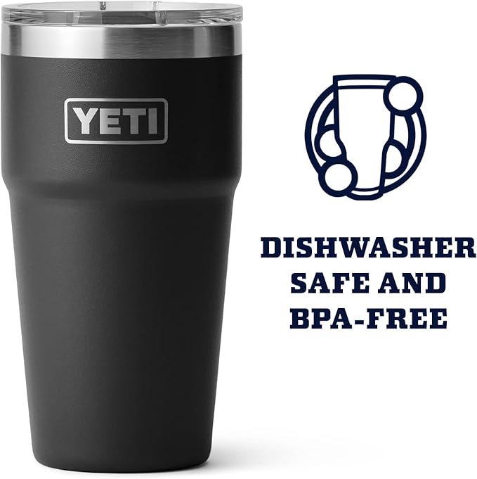 YETI Rambler Stackable Pint, Vacuum Insulated, Stainless Steel with MagSlider Lid
