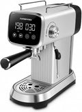 Espresso Machines 20 Bar with LED Touchscreen, Adjustable Temperature(185~203°F) Timing(25~60s), Compact Stainless Steel Coffee Maker with Milk Frother Steam Wand for Home Cappuccino & Latte Maker