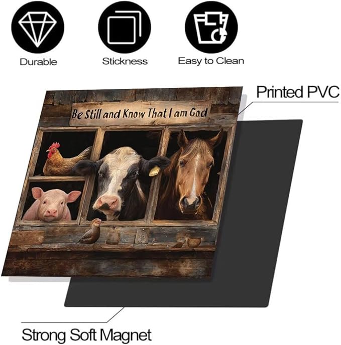 Rooster Dishwasher Magnet Cover,Dishwasher Refrigerator Decoration Pig Horse Magnetic Panel Decal,Cow Washing Machine Cover Magnet, Farmhouse Kitchen Appliance Magnet Door Sticker,23"x26"