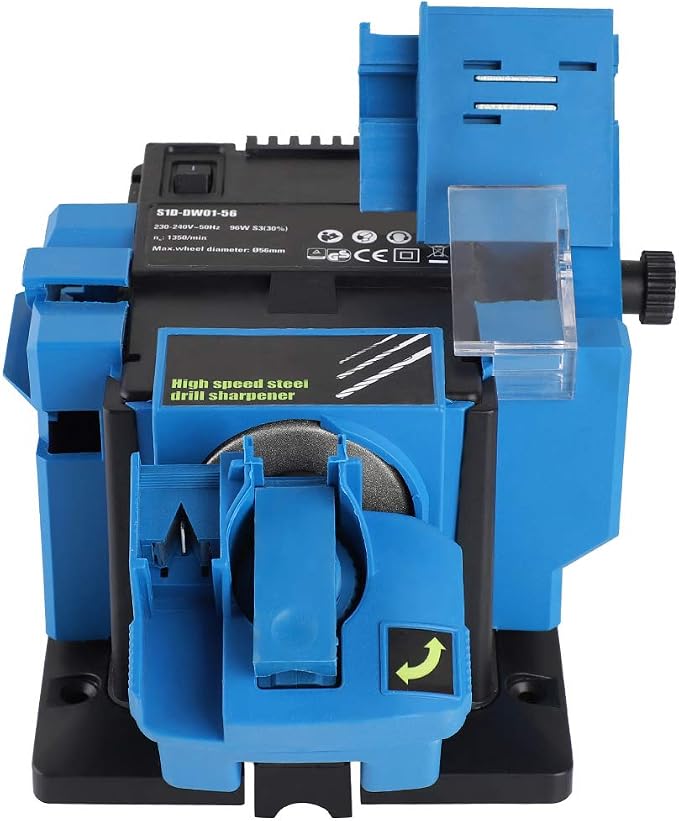 Drill Bit Sharpener, Multi Tool Blade Sharpener 15. 2x14. 3x15. 5cm Electric Knife Sharpener Drill Bit Sharpener with Grinding Wheel Household Sharpener for Kitchen and Workshop