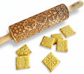 PORTUGUESE TILES Embossed Rolling Pin for Ceramic. Clay Roller and Ceramic Stamp for Embossing Pottery. Baking Gifts for Women by Algis Crafts for Embossed Cookies