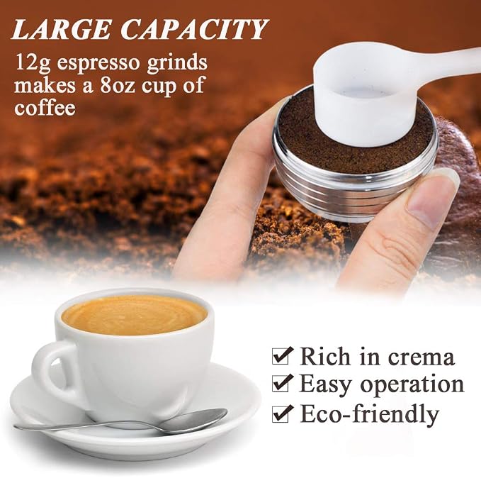 CAPMESSO Stainless Steel Reusable Coffee Capsules, Metal Refillable Coffee Pod Compatible with Nespresso Vertuoline GCA1/ENV135/ENV150/BNV420,Not Work with Vertuo Next & Pop(8OZ-Coffee Cup)