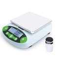 U.S. Solid Digital Analytical Balance 2kg x 0.01g, High Precision Lab Scale, 500g Calibration Weight, 10 Weighing Units, AC 100V-240V & DC 9V, Piece Counting