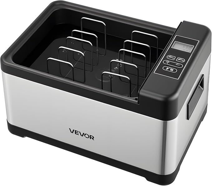 VEVOR Sous Vide Cooker, 800W Sous-Vide Machine, Suveed Cooking Machine with LED Digital Display, Glass Lid, Precise Temperature & Timer Control, for Family & Friends, All-in-One Sous Vide Pot