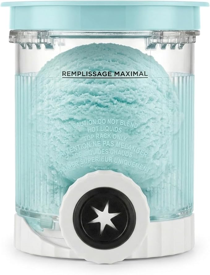 Creami Swirl Pints and Lids for Ninja, Compatible with NC700 Series, NC701, NC701C, Creami Containers for Swirl Ice Cream & Soft Serve Makers, BPA-Free & Dishwasher Safe (1Pack, Blue)