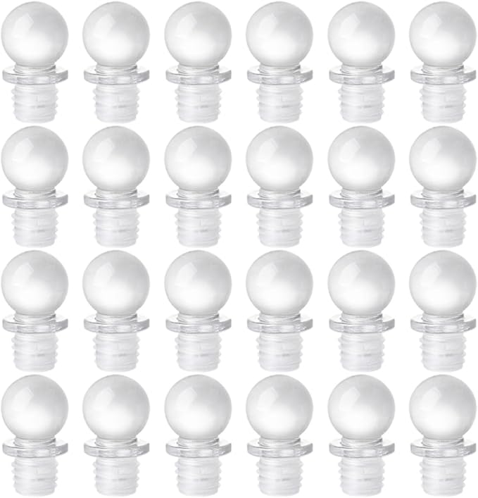 BESPORTBLE Glass Ball Wine Stoppers Decorative Bottle Stoppers for Aroma Dispensers 24Pcs High Polymer Sealed Caps Suitable for Wine Bottles