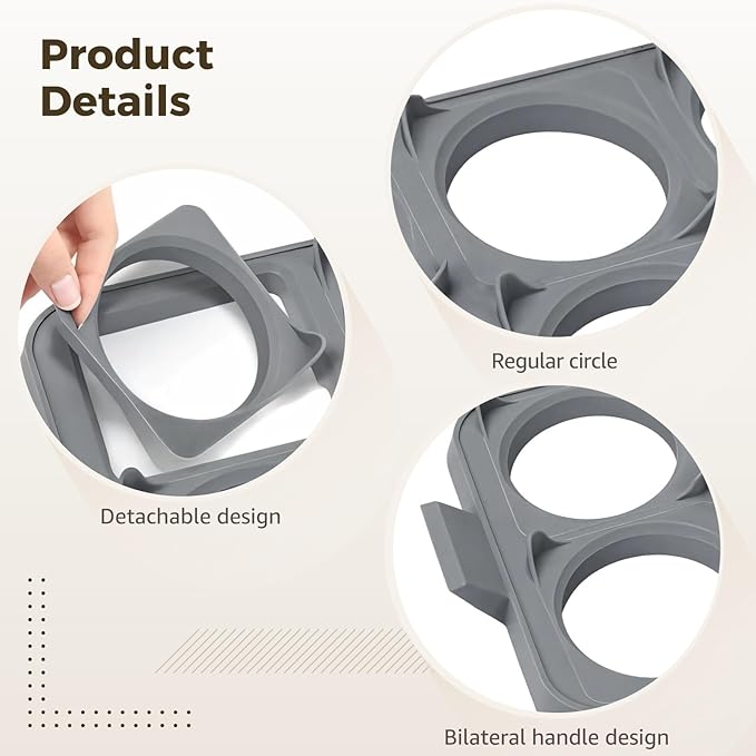 Silicone Egg Molds, 6-Hole Nonstick Rings for Frying Eggs, Compatible with Blackstone Griddle Cookware, Integrated Tray with Flexible Handles, High Heat Resistant, Perfect for Pancakes