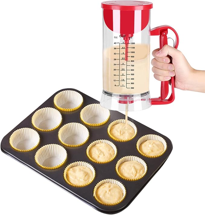 Batter Mixer, Battery Powered Batter Mixer Dispenser, for Baking Cupcakes