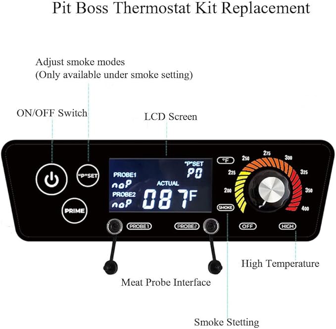 Upgrade Control Board for Pit Boss Replacement, SROKIO Digital Thermostat Controller Board Compatible with Pit boss Wood Pellet Grills