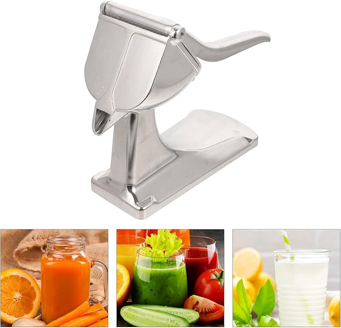 Hand Press Fruit Juicer Portable Juicer Machine Cold Press Orange Lemon Squeezer Safe Sturdy Aluminum Alloy