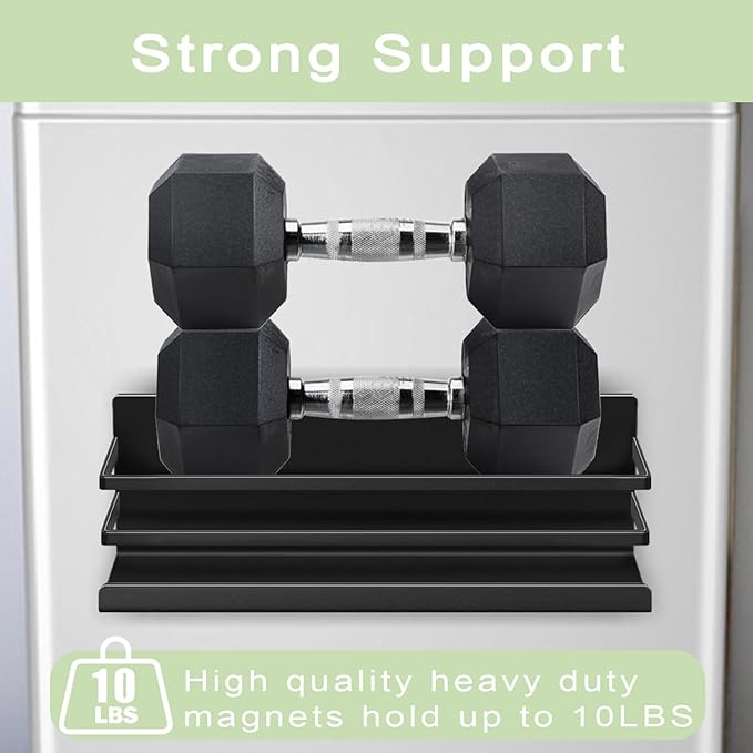 Magnetic Cup Holder for Fridge, Heavy-Duty 2 Packs magnetic water bottle holder for Stanley 30/40 oz Tumbler, Magnetic Spice Organizer Racks - Refrigerator Seasoning Organization Shelves for Kitchen
