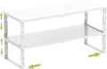 Jojocross Expandable Cabinet Shelf Organizer Storage Spice Rack Shelves for Kitchen Stackable Adjustable Pantry Cupboard Bathroom Countertop Desktop(2Packs/White/Medium)