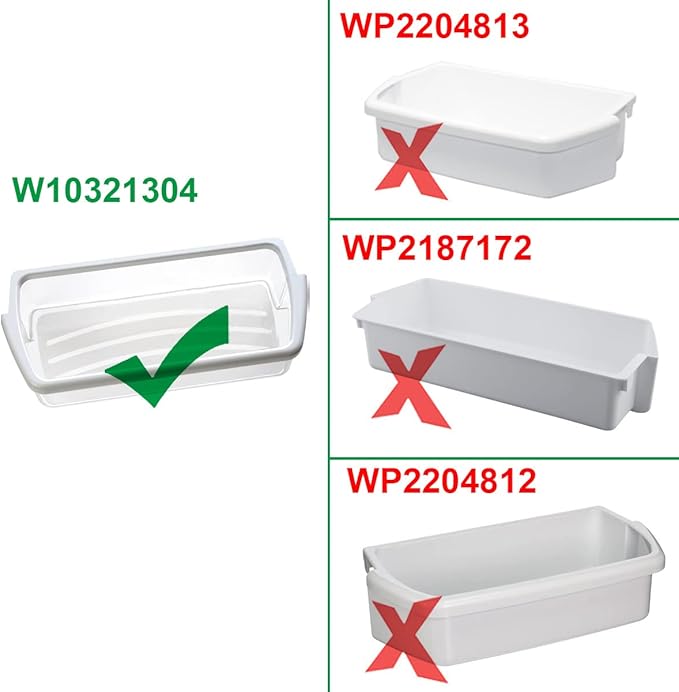 3 Packs W10321304 Refrigerator Door Shelf Bin by SupHomie - Compatible with Whirlpool WRS325FDAM01 WRS325FDAM02 WRS325FDAM04 ED5FVGXWS07 Replaces WPW10321304 PS11752778
