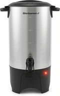 Elite Gourmet CCM040X 40 Cup Electric Hot Water Coffee Brewer Urn, Removable Filter For Easy Cleanup, Two Way Dispenser with Cool-Touch Handles, Stainless Steel