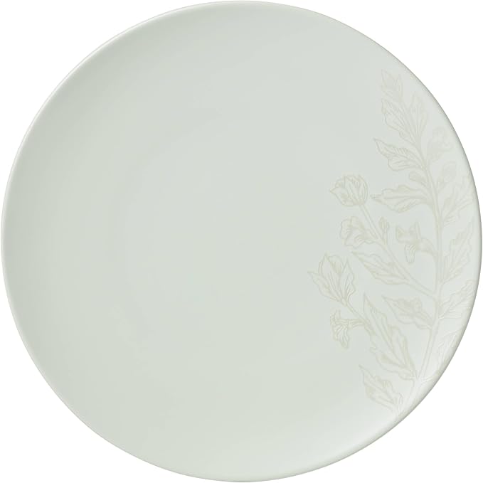 Oneida 897395 Roseto 12-Piece Dinnerware Set, Soft Sage